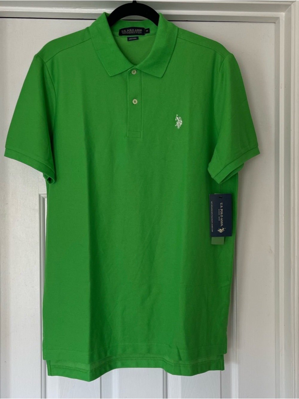 U.S. Polo Assn. Men’s Green Polo Shirt with Embroidered Logo